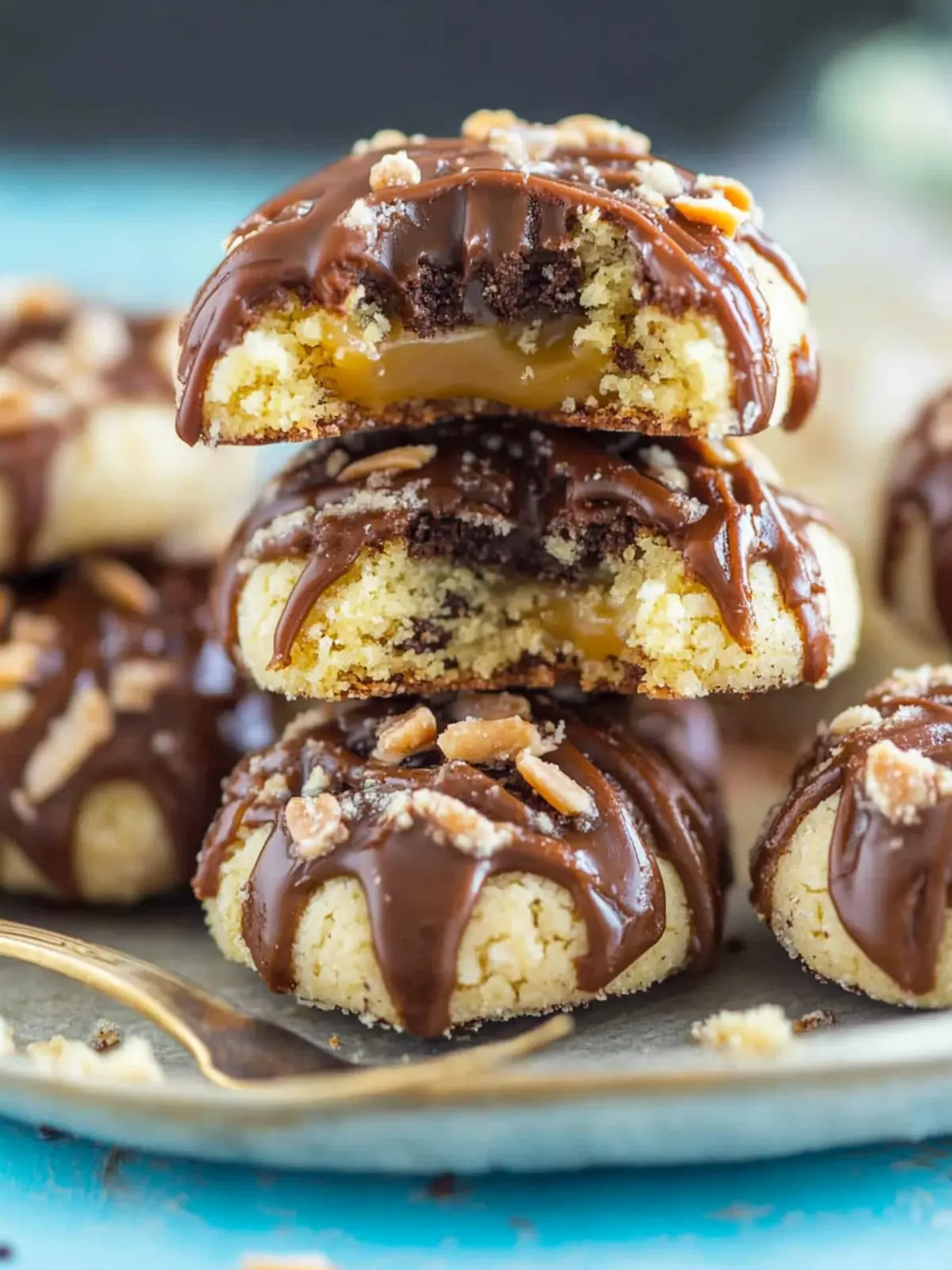 Turtle Thumbprint Cookies