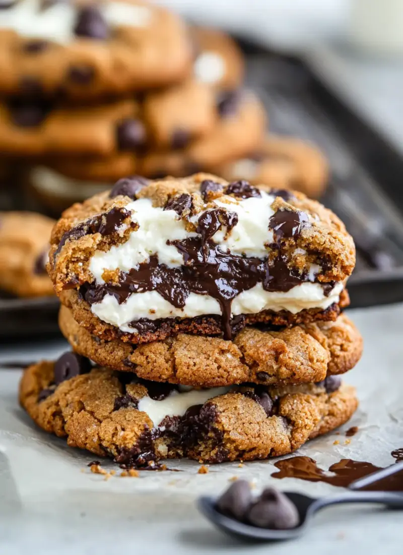 Cheesecake Stuffed Chocolate Chip Cookies