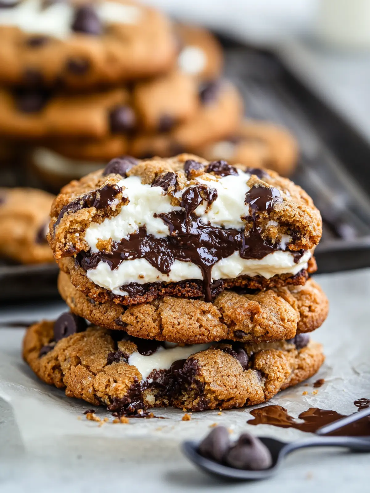 Cheesecake Stuffed Chocolate Chip Cookies