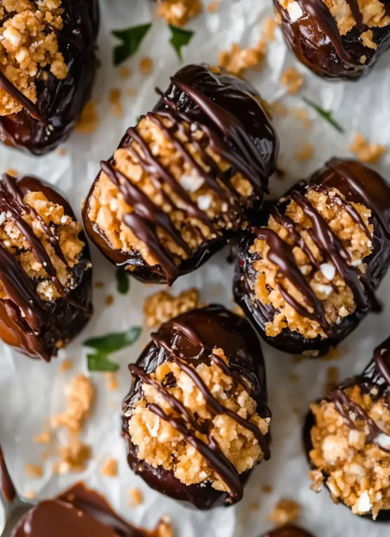 Samoa Cookie Stuffed Dates