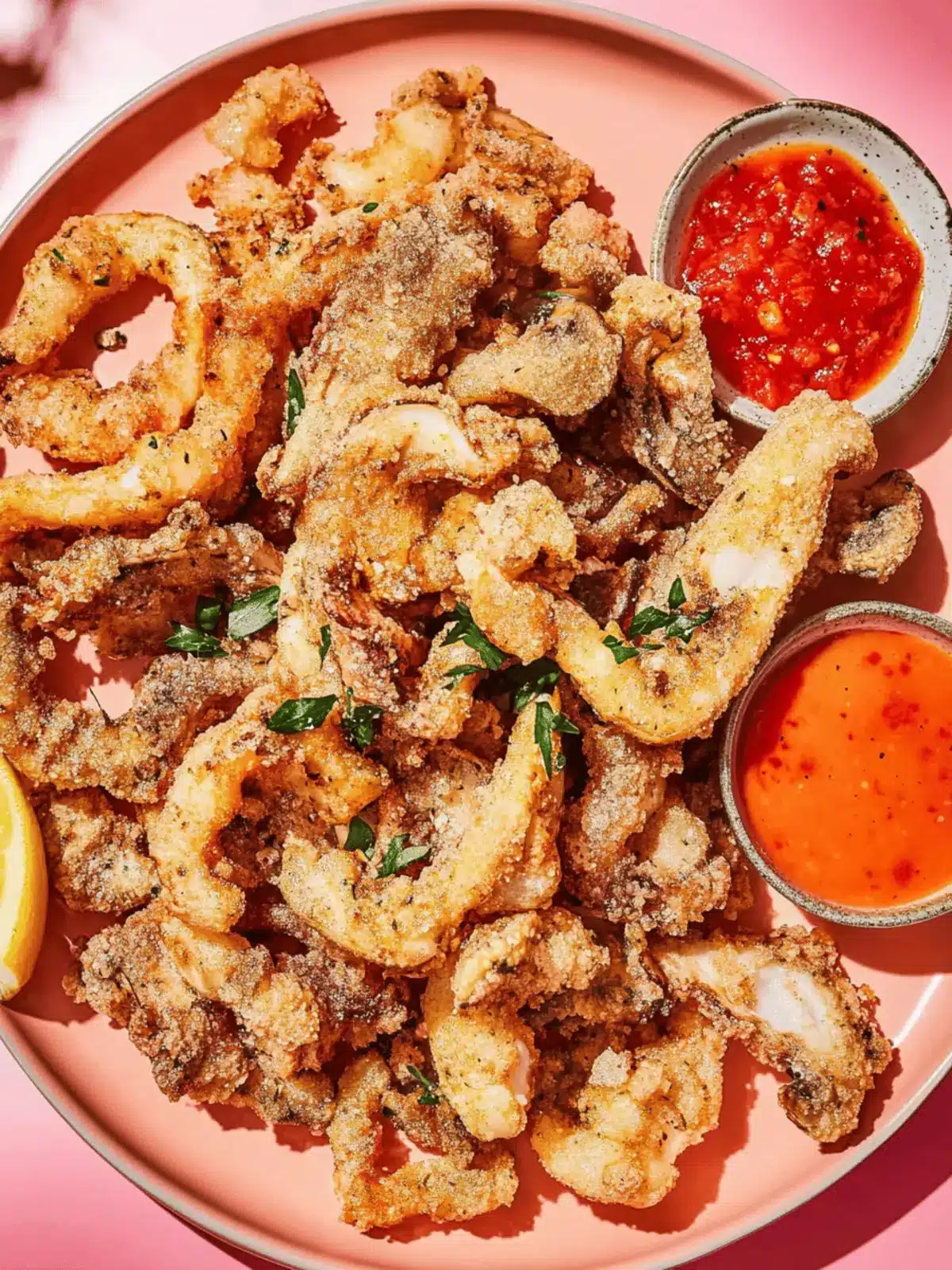 Mushroom “Calamari” with Spicy Marinara