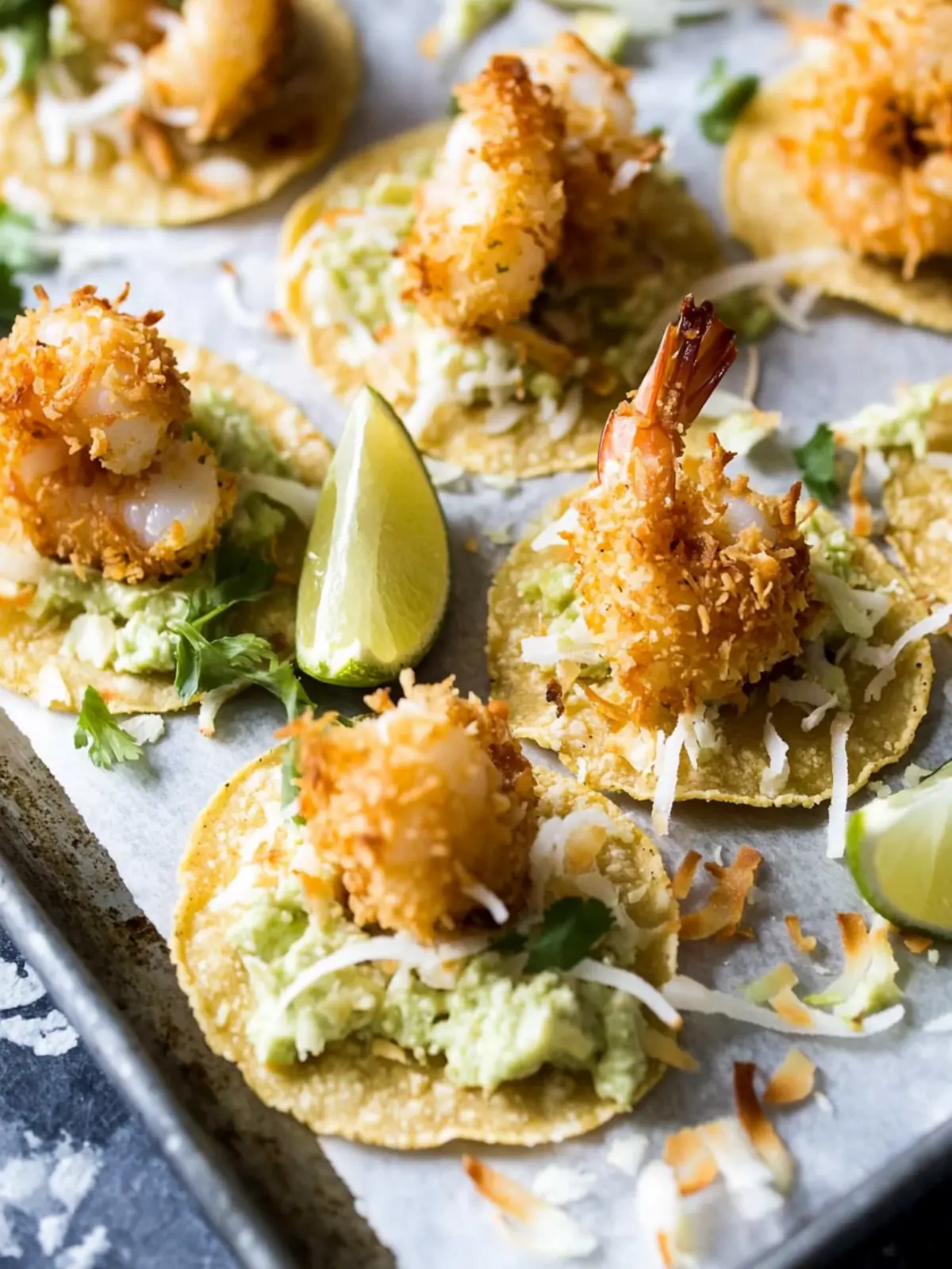 Crispy Baked Coconut Shrimp Street Tacos