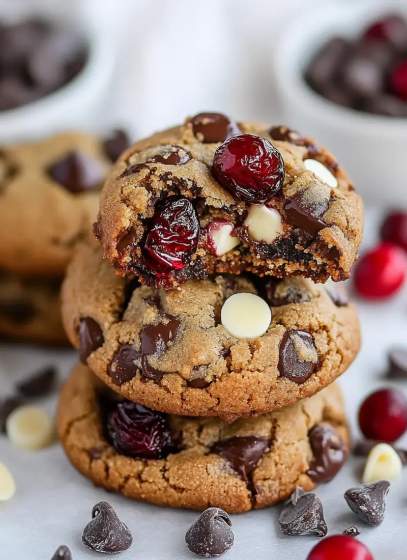 Gluten Free Double Chocolate Chip Cranberry Cookies