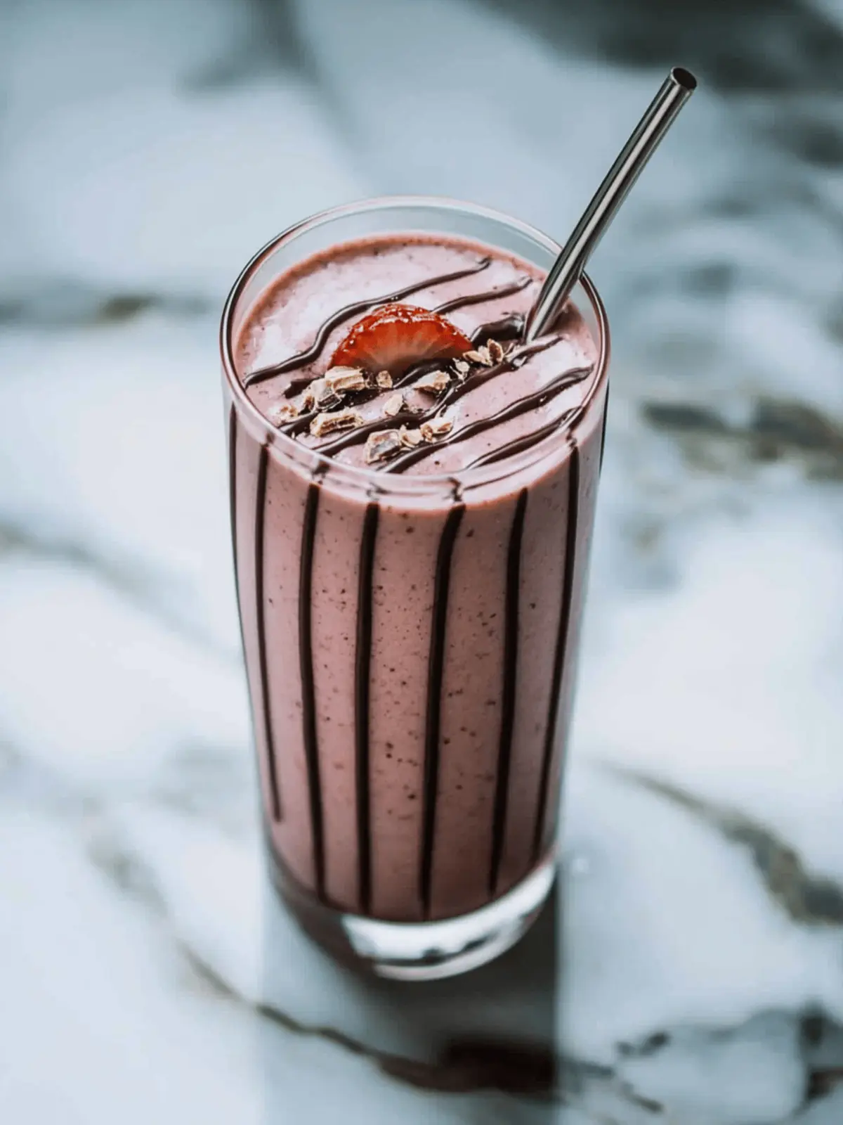 Chocolate Covered Strawberry Protein Shake