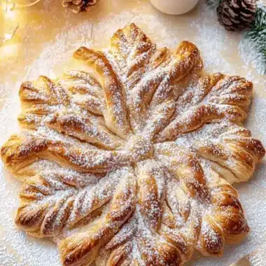 Easy Cookie Butter Puff Pastry Snowflake