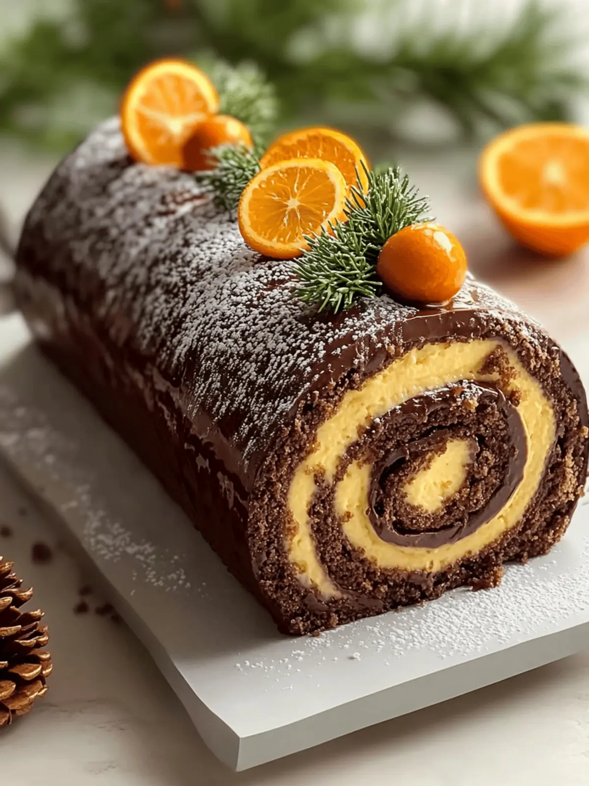 Chocolate Orange Yule Log Recipe