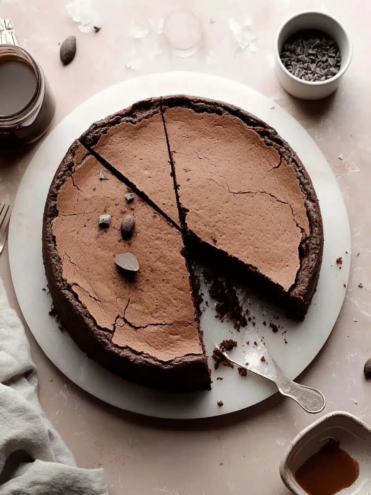 Rich Chocolate Torte with Almond Flour (Fudgy!)