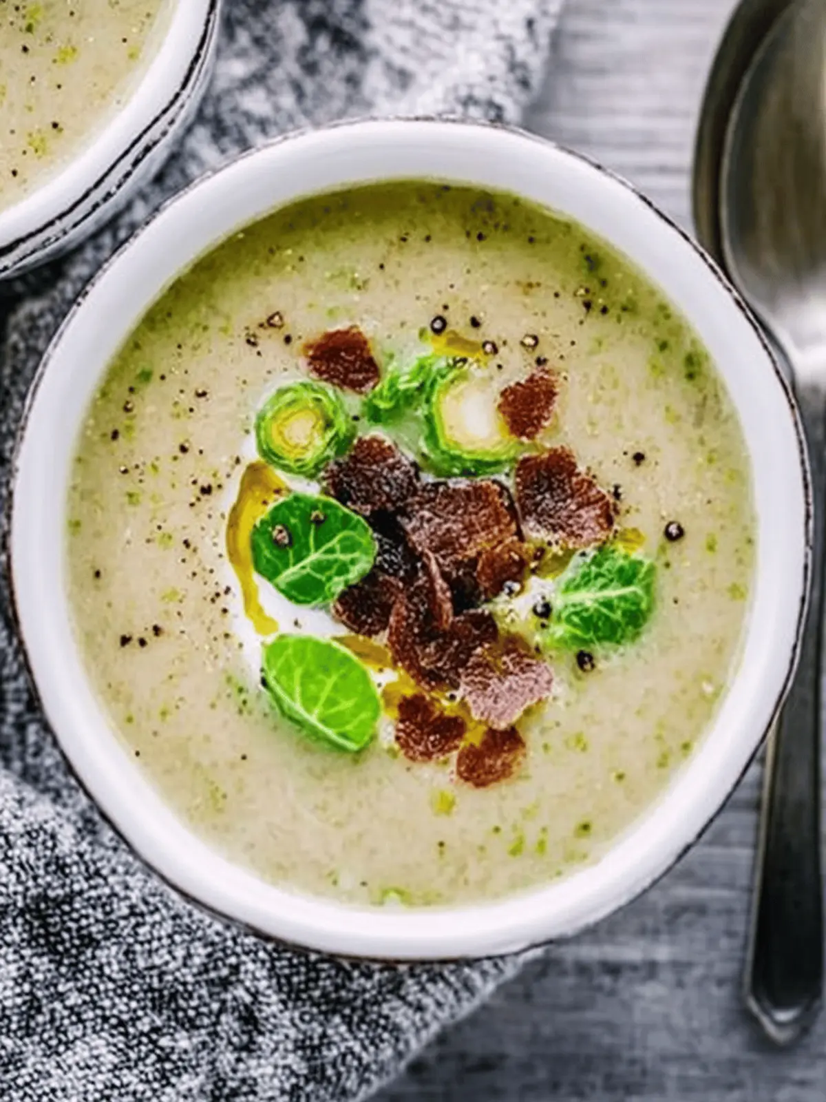 The Best Brussels Sprout Soup with Bacon You’ll Love 2 The Best Brussels Sprout Soup!
