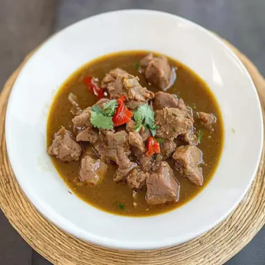 Nigerian Pepper Soup With Goat Meat