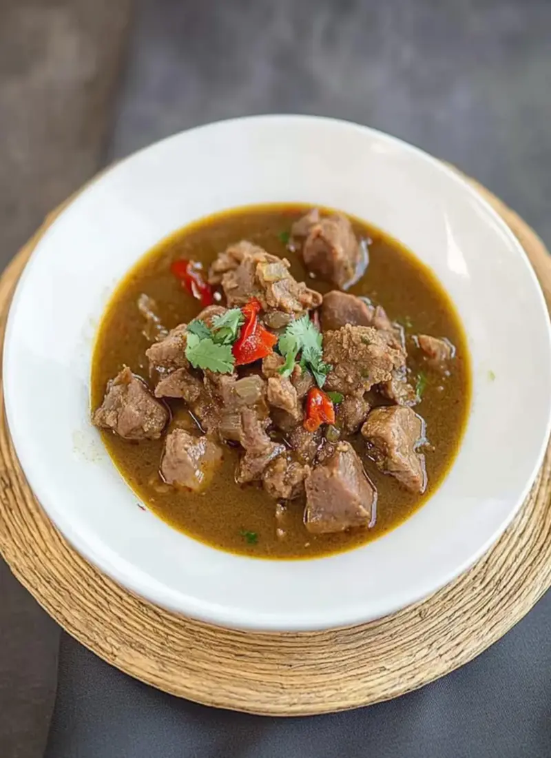 Nigerian Pepper Soup With Goat Meat