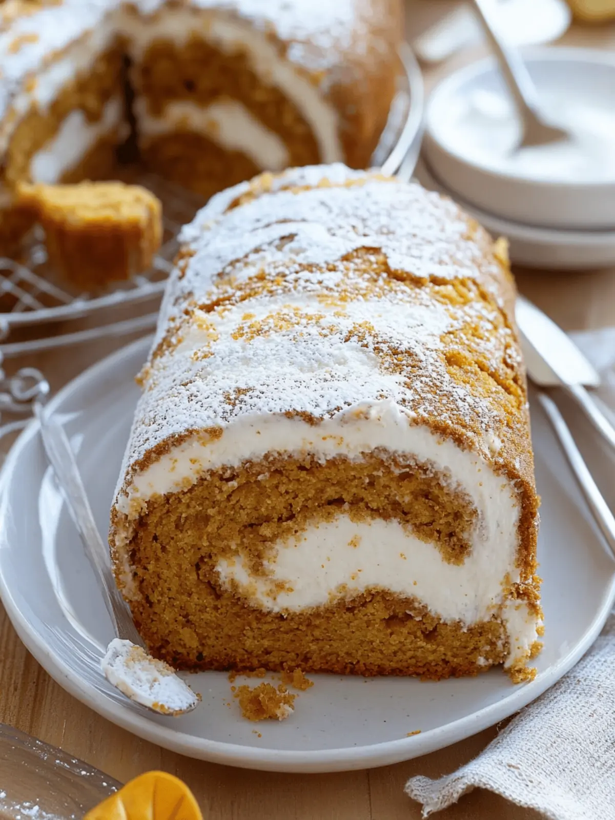 Melt-in-Your-Mouth Pumpkin Spice Roll Cake Perfect for Fall 2 Pumpkin Spice Roll Cake