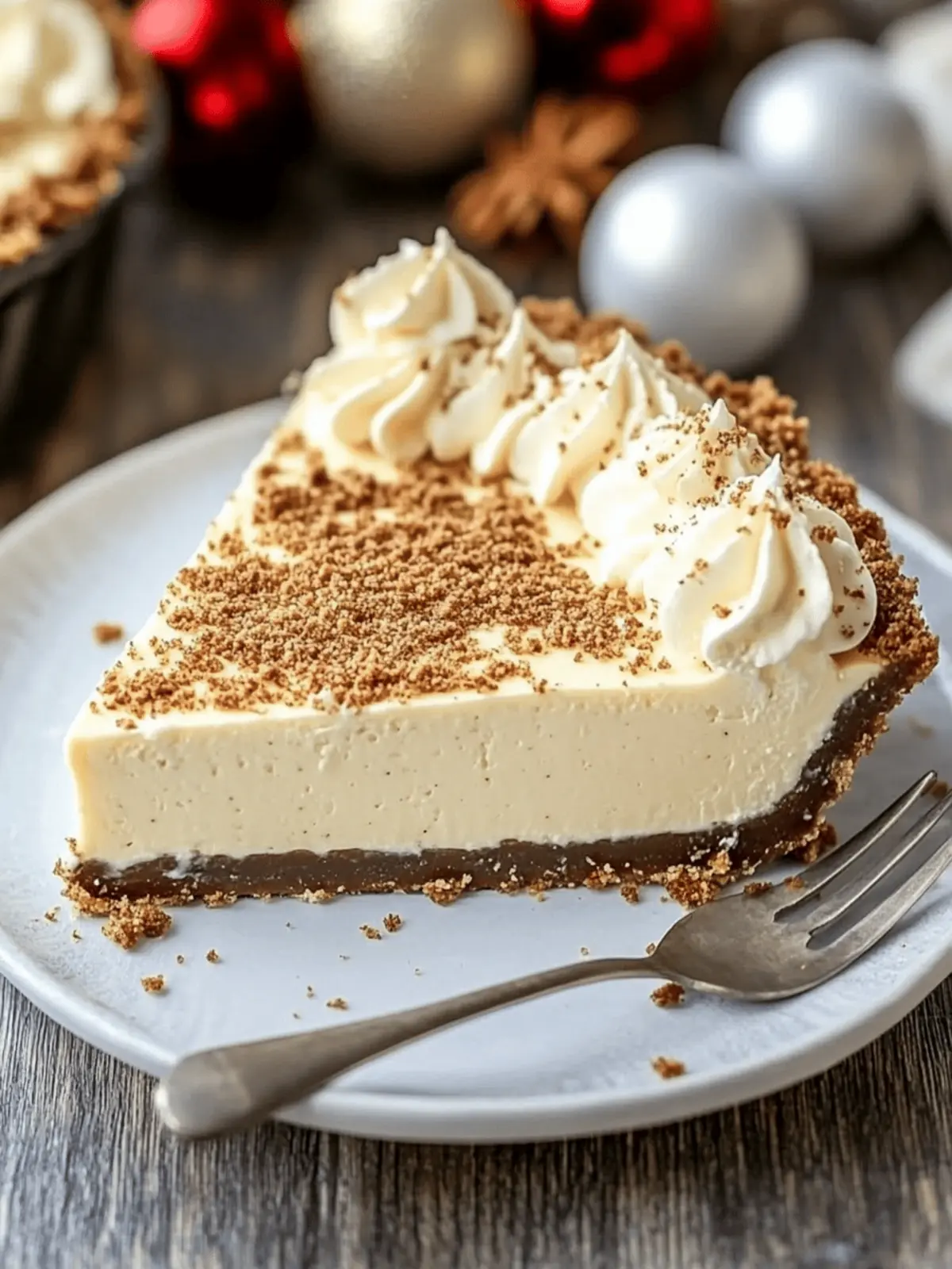 The Best No-Bake Eggnog Cream Pie for the Holidays