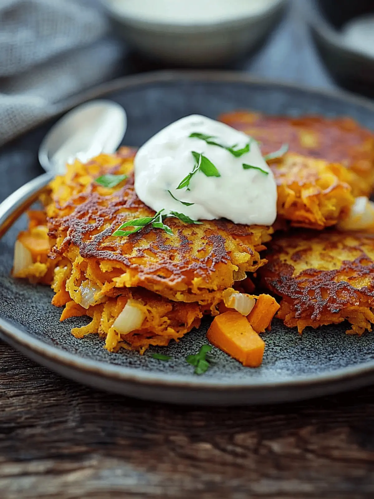 Parsnip and Sweet Potato Latkes Recipe
