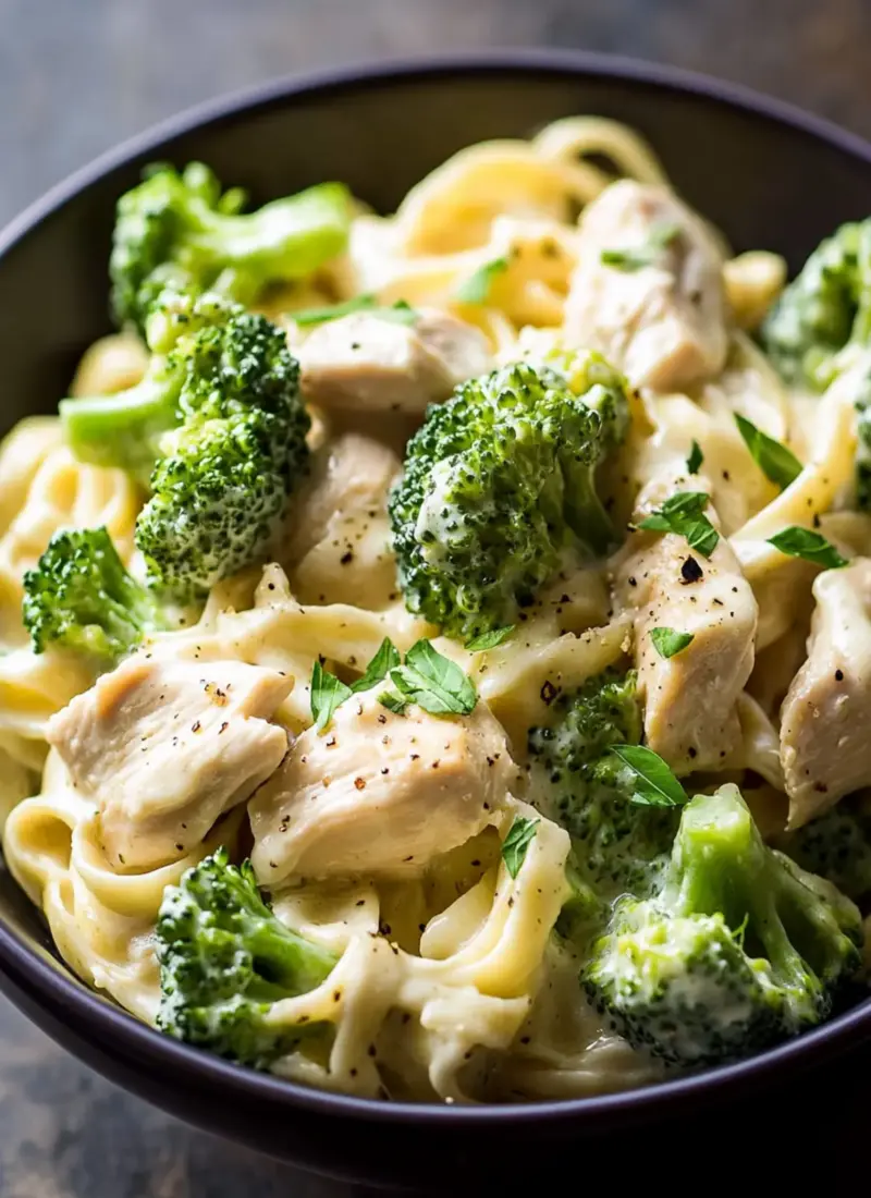 Crock Pot Chicken Alfredo with Broccoli
