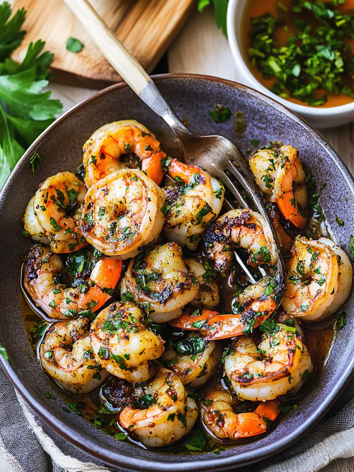 Pan Seared Chimichurri Shrimp