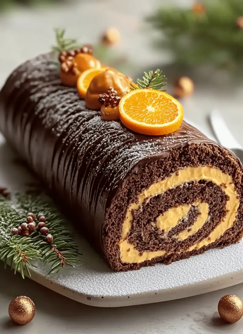 Chocolate Orange Yule Log Recipe