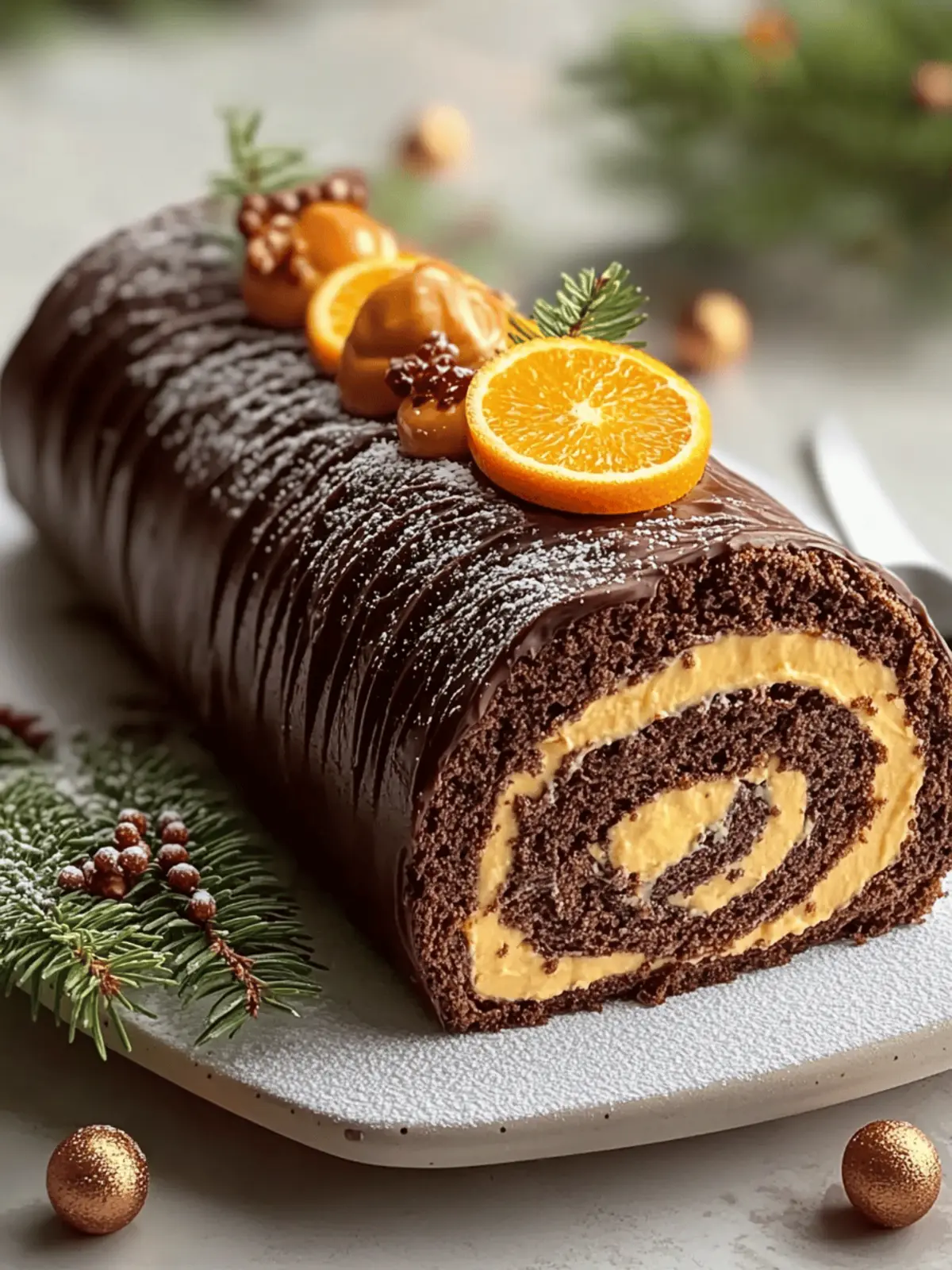 Chocolate Orange Yule Log Recipe