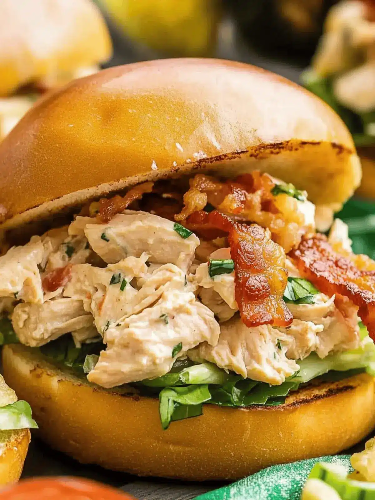 Slow Cooker Chicken Bacon Ranch Sandwiches (AKA Crack Chicken)