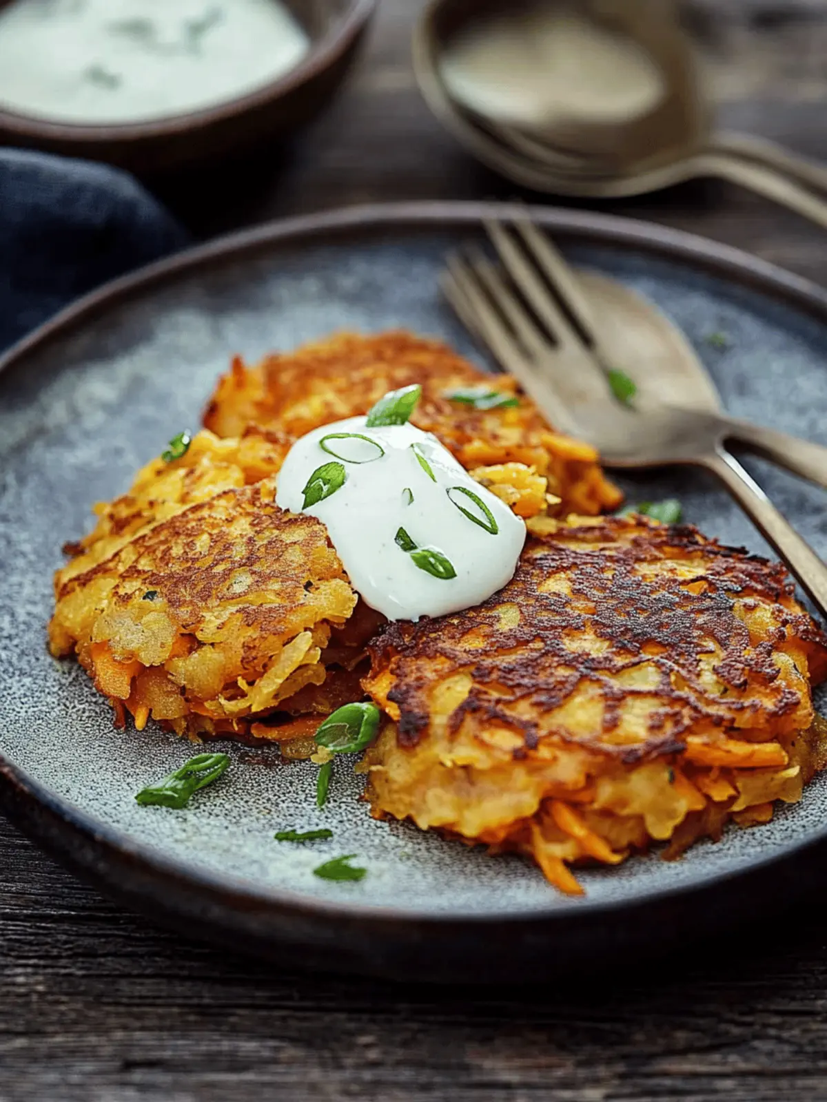Parsnip and Sweet Potato Latkes Recipe