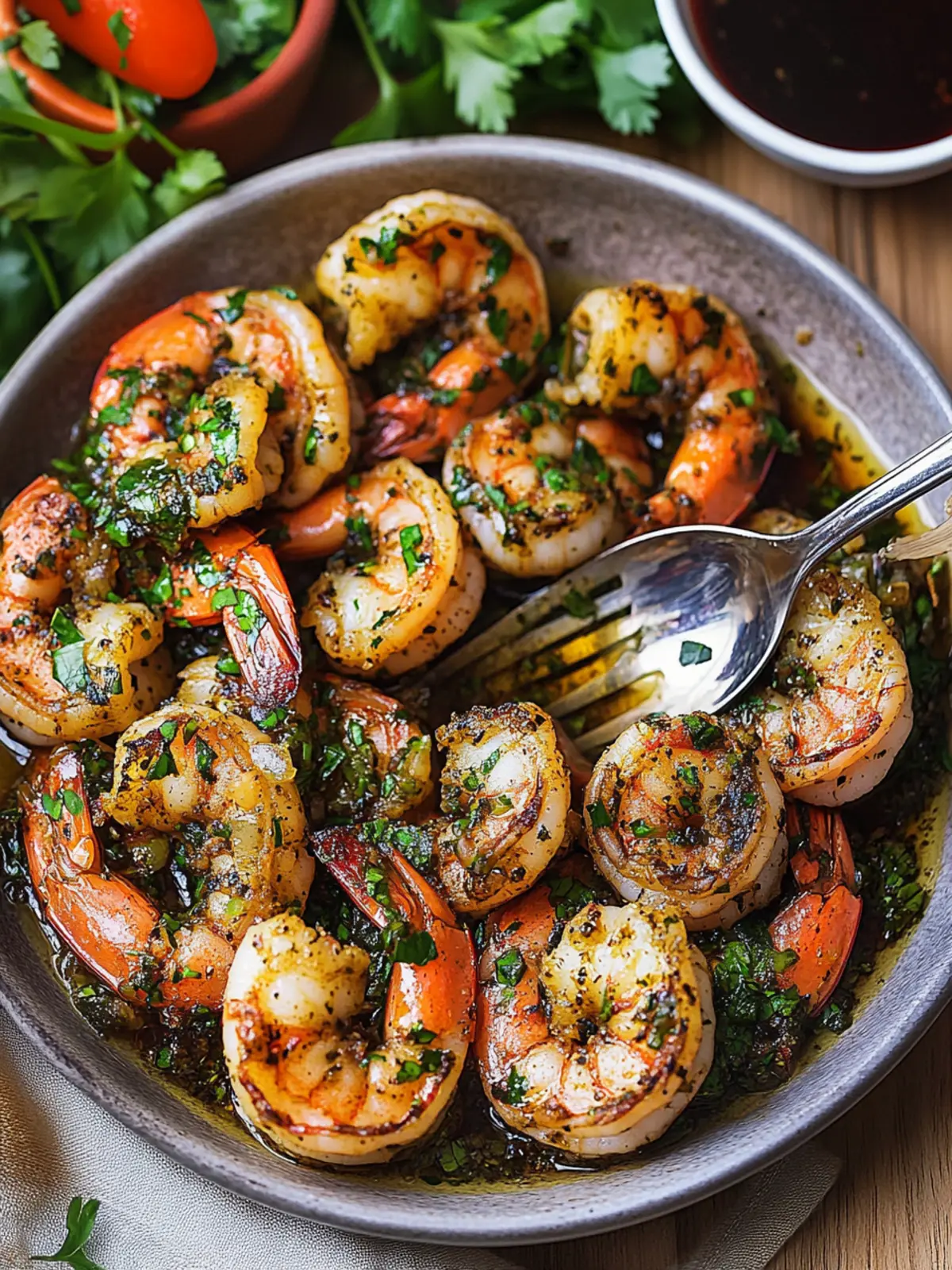 Pan Seared Chimichurri Shrimp