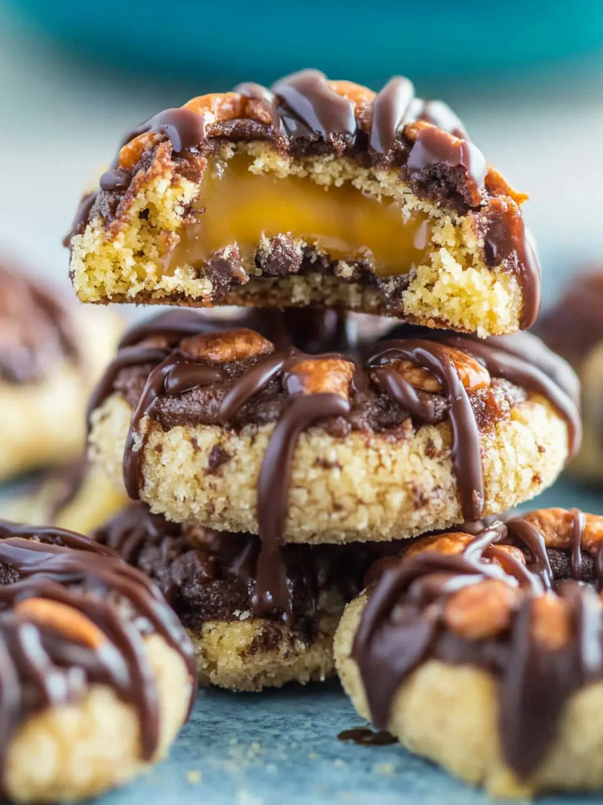 Turtle Thumbprint Cookies