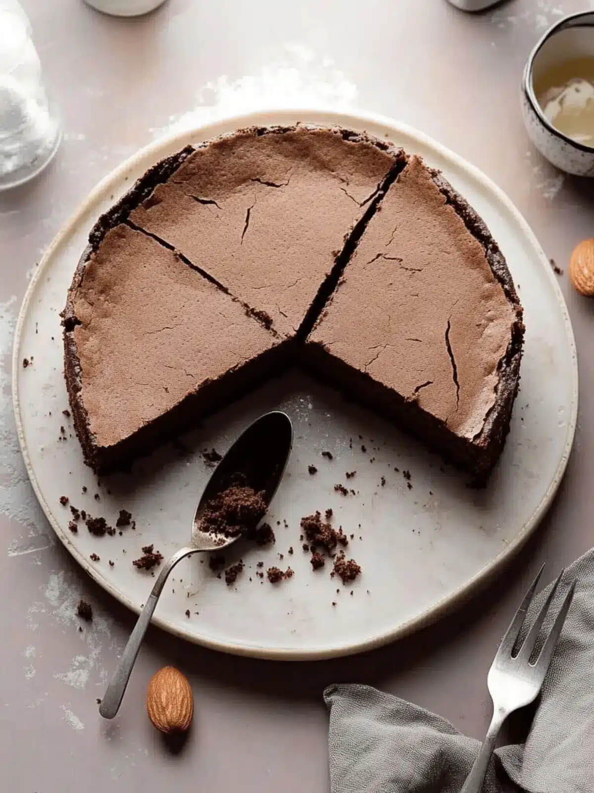 Rich Chocolate Torte with Almond Flour (Fudgy!)
