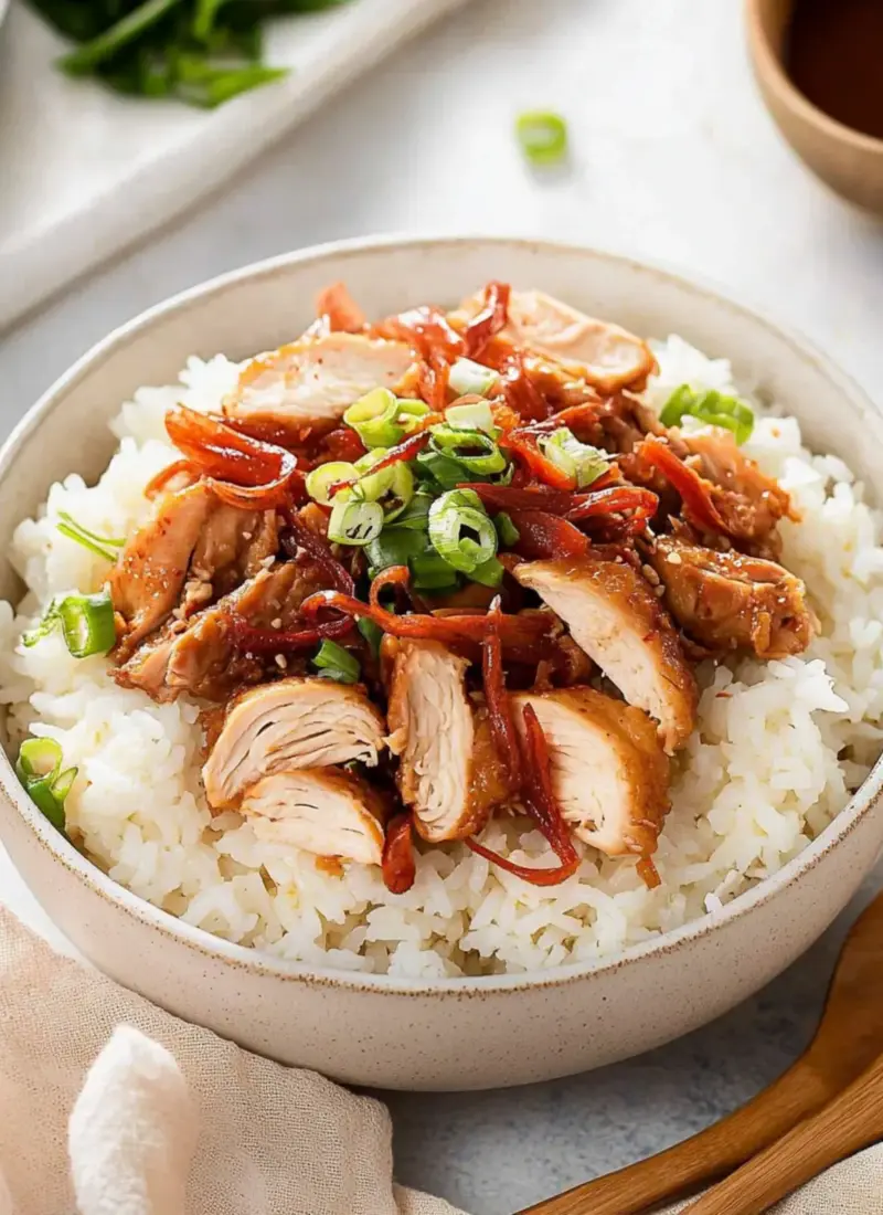 Vietnamese Sticky Rice with Chicken (Xôi gà)