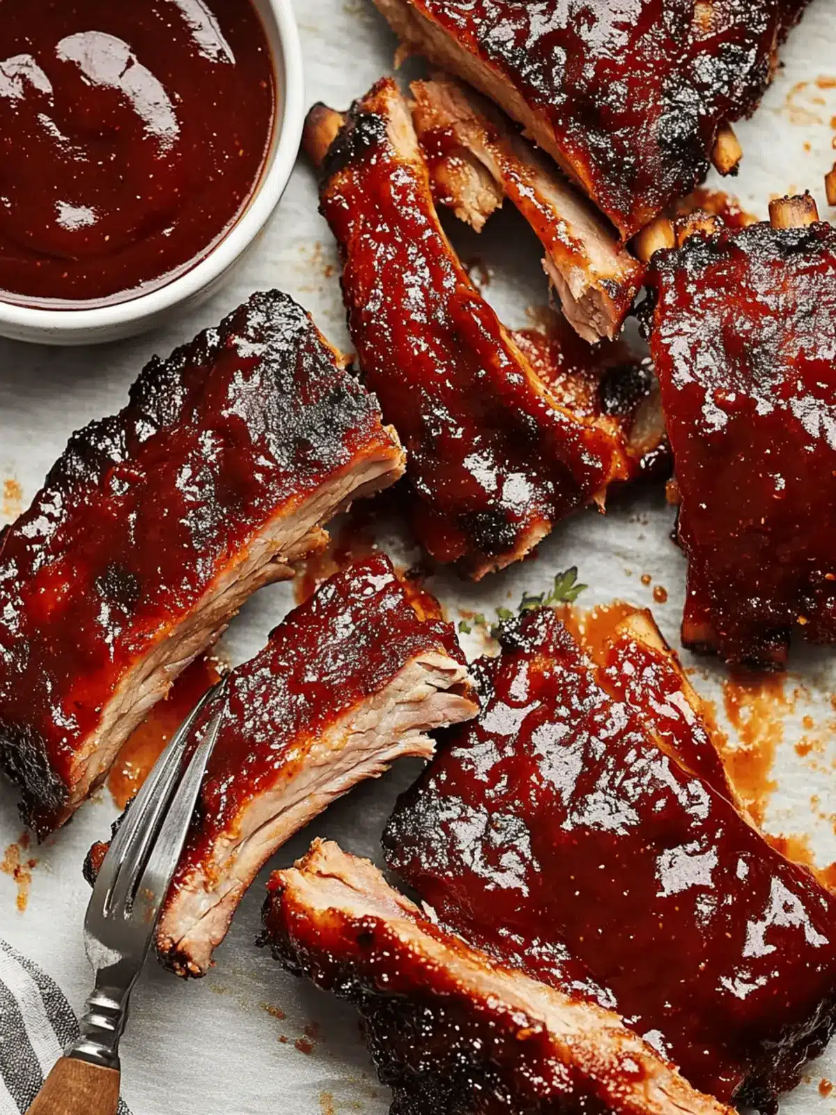 Oven Baked Ribs with Homemade BBQ Sauce