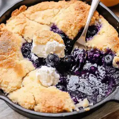 Blueberry Lemon Cream Cheese Cobbler