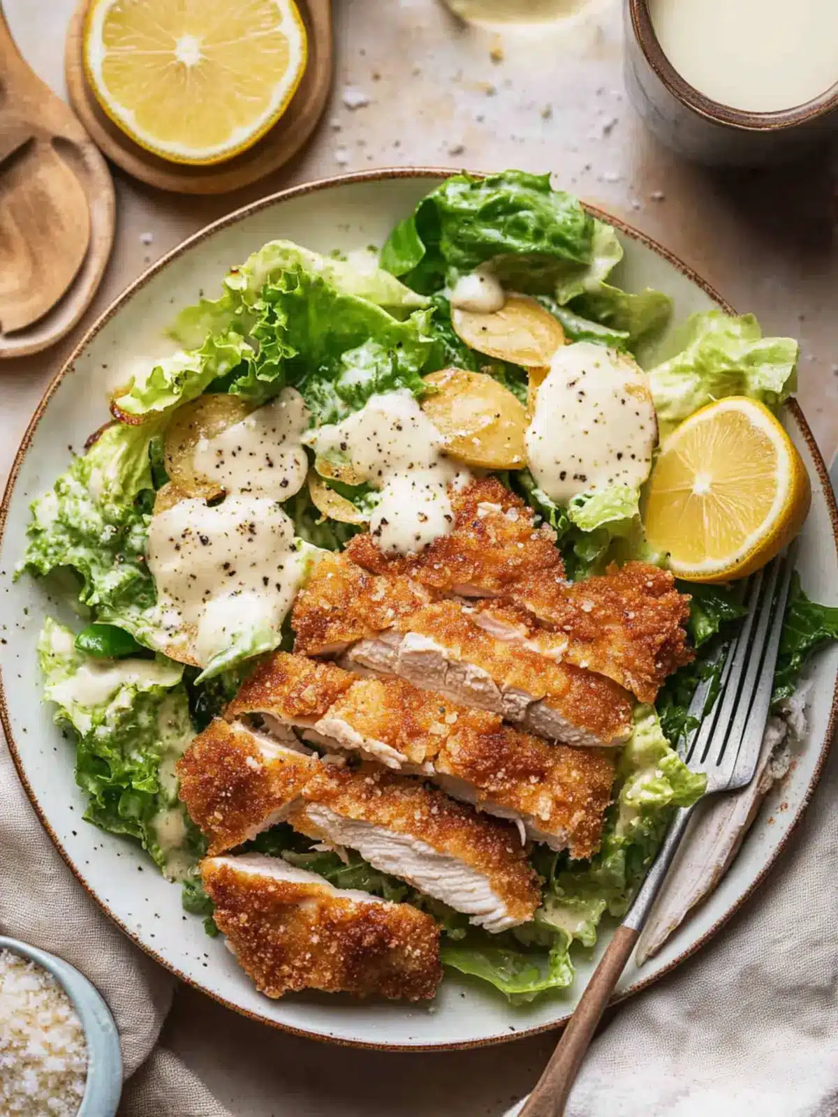 Crispy Chicken Caesar Salad