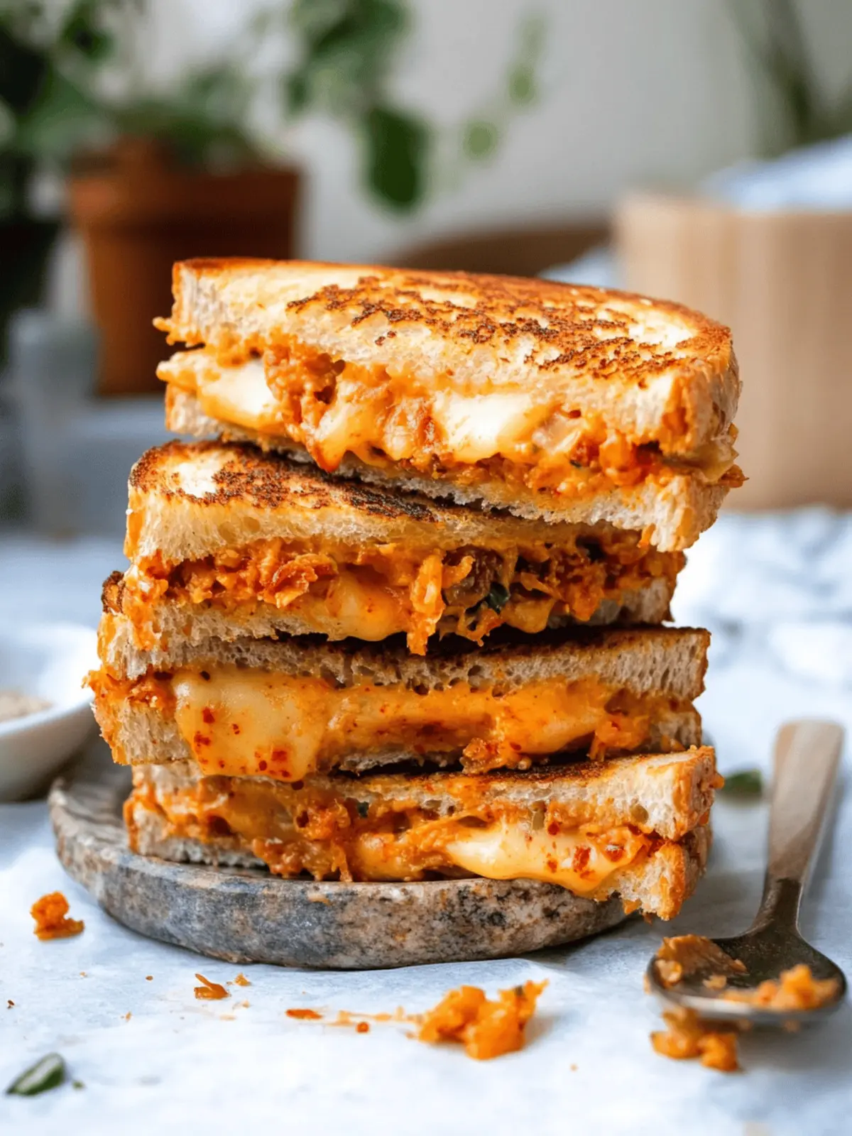 Spicy Kimchi Grilled Cheese Sandwich for Bold Flavor Lovers 4 Kimchi Grilled Cheese Sandwich