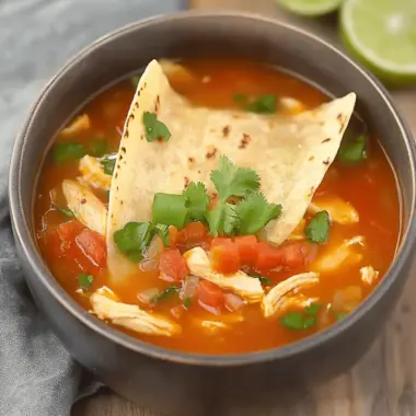 Crunchy Tortilla & Chicken Soup