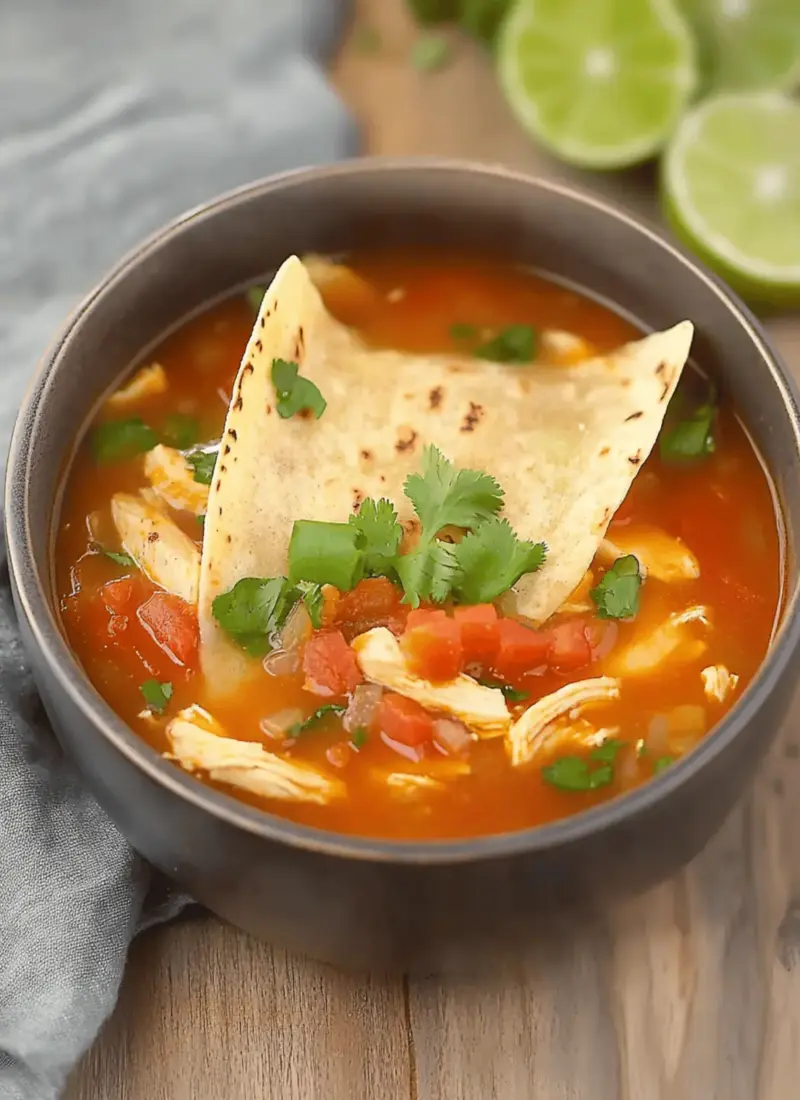 Crunchy Tortilla & Chicken Soup