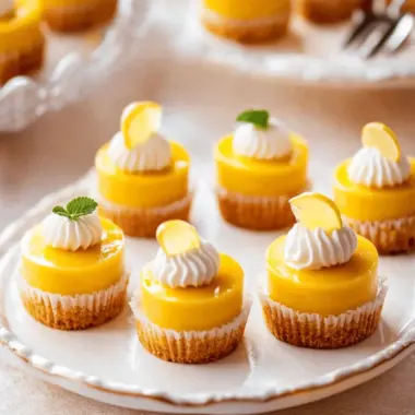 Mini Lemon Cheesecakes