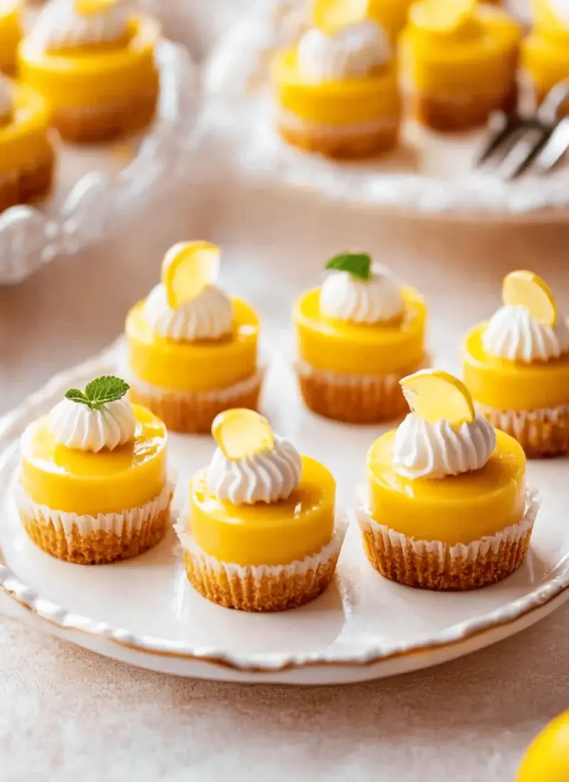 Mini Lemon Cheesecakes