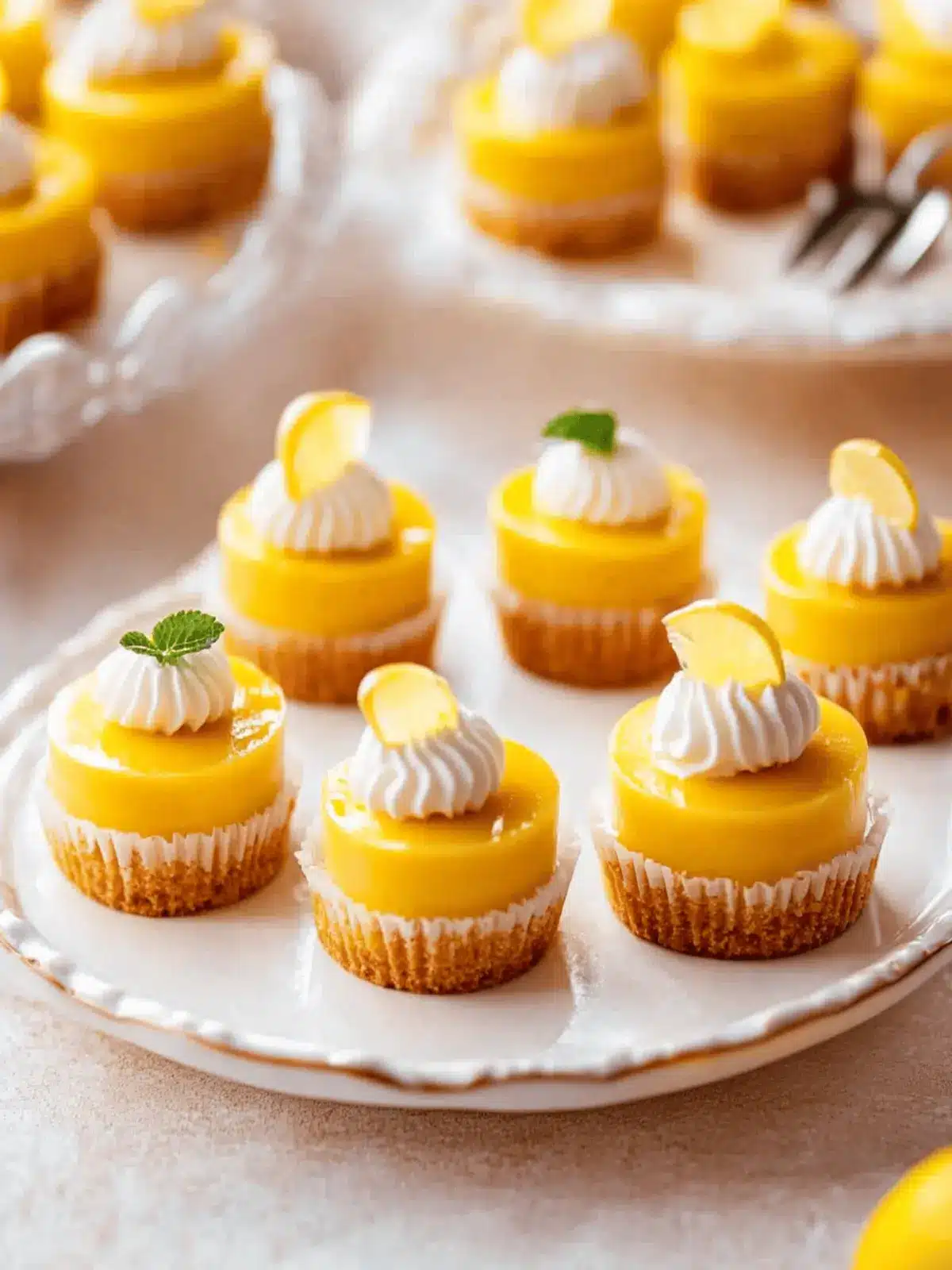 Mini Lemon Cheesecakes