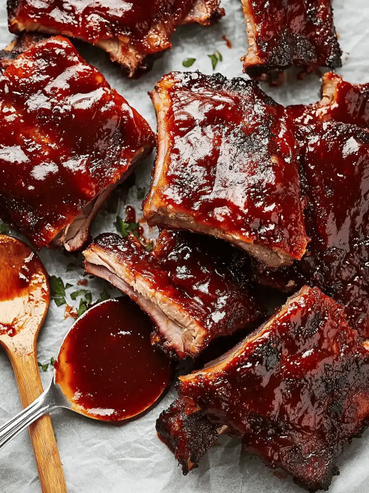 Oven Baked Ribs with Homemade BBQ Sauce