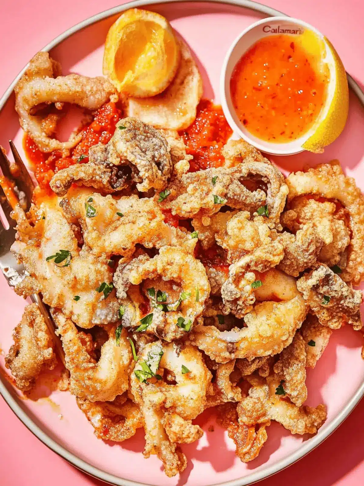 Mushroom “Calamari” with Spicy Marinara