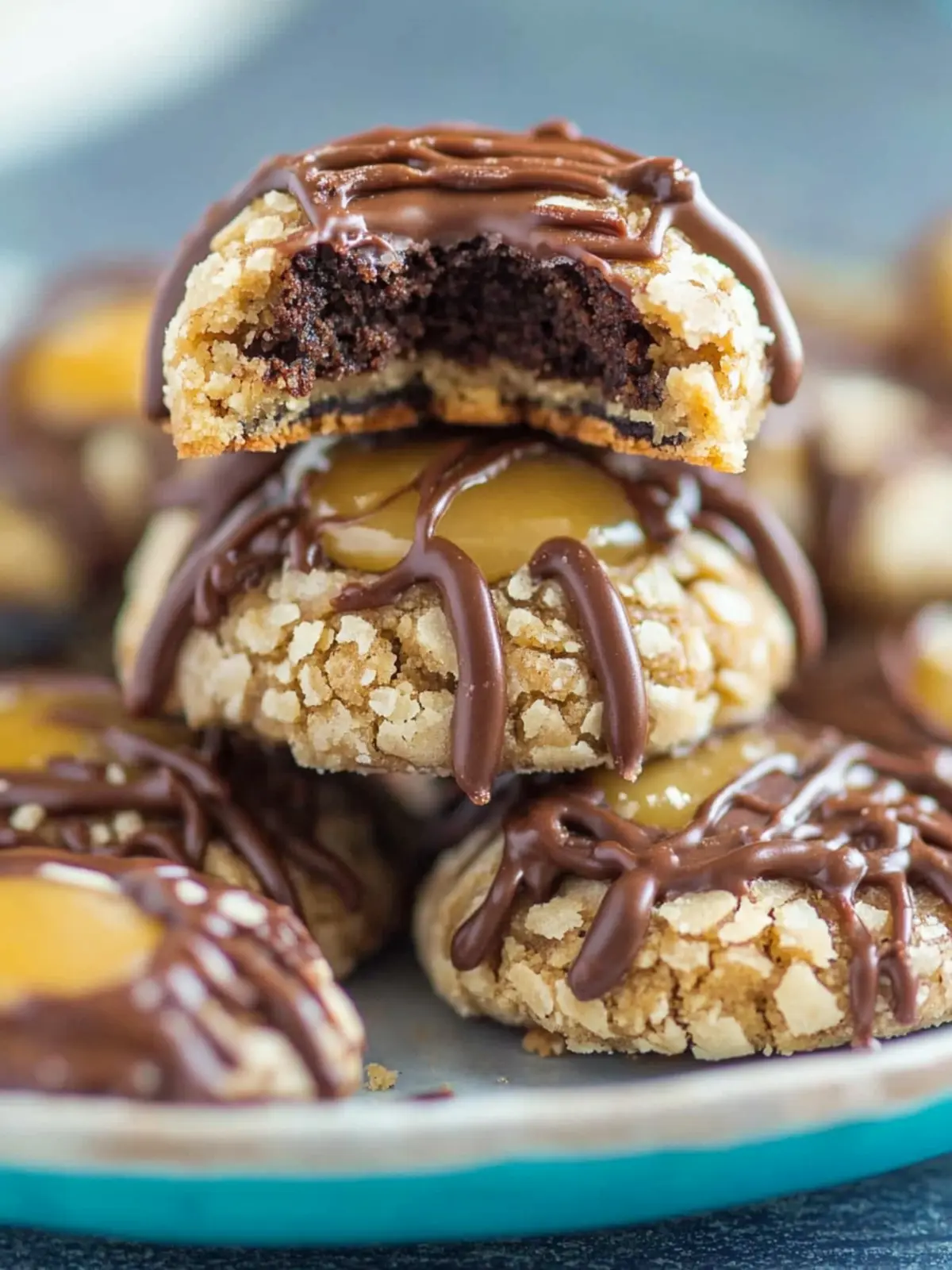 Turtle Thumbprint Cookies