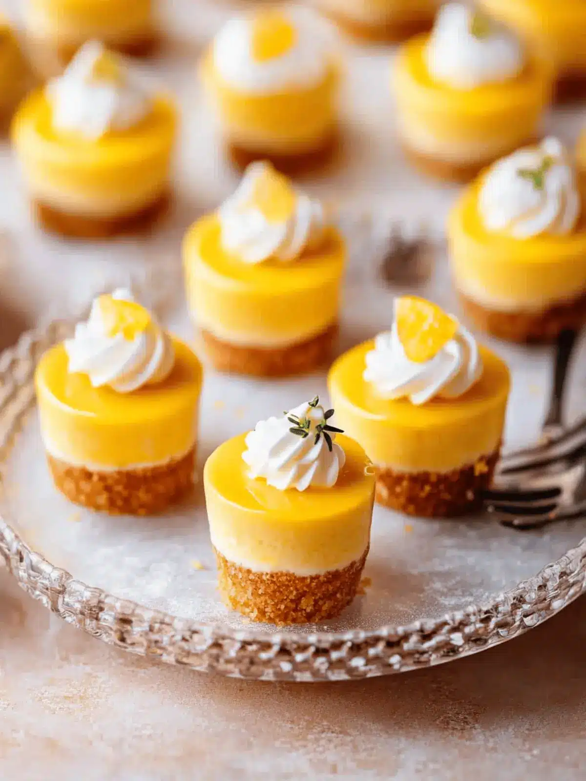 Mini Lemon Cheesecakes