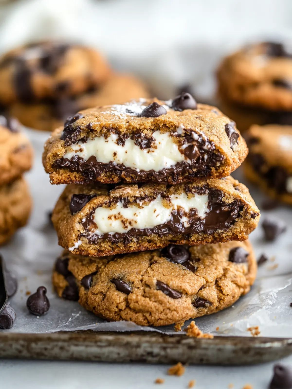 Cheesecake Stuffed Chocolate Chip Cookies