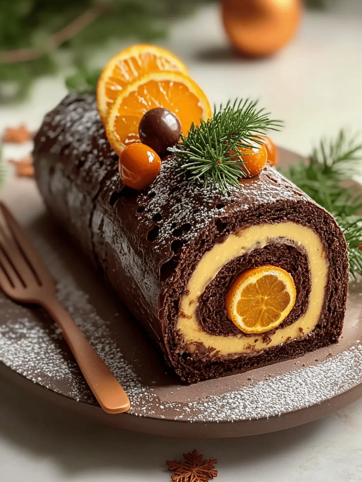 Chocolate Orange Yule Log Recipe