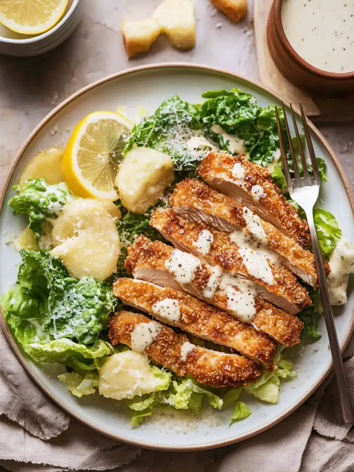 Crispy Chicken Caesar Salad