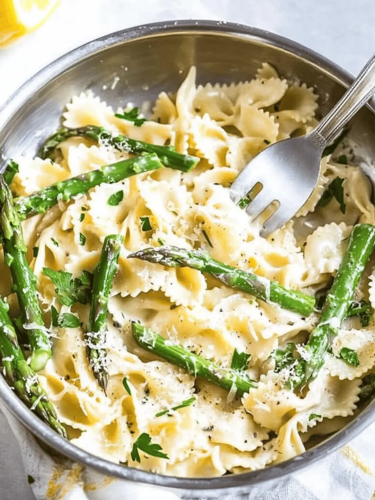 Creamy Lemon Asparagus Pasta