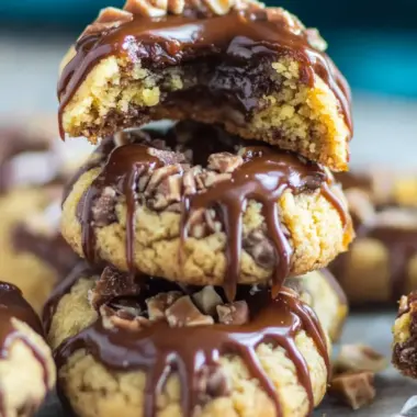 Turtle Thumbprint Cookies
