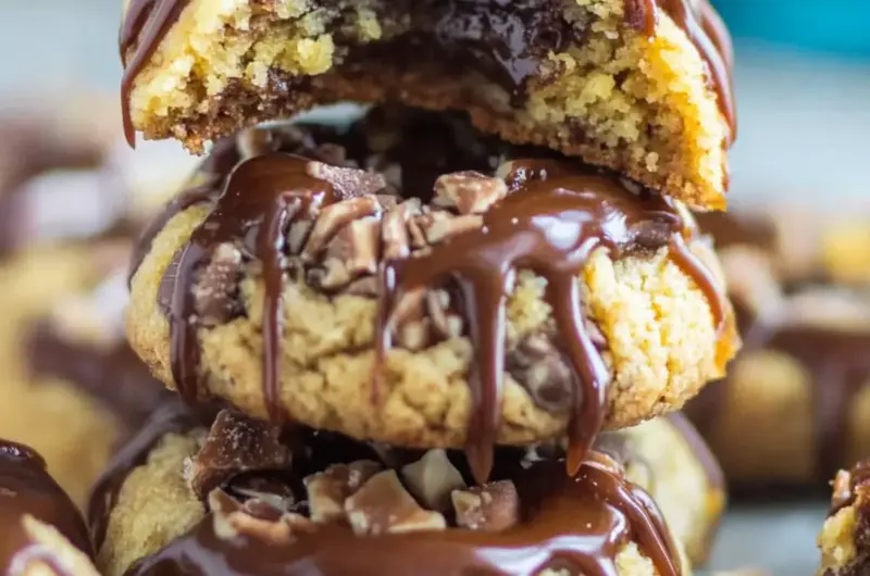 Turtle Thumbprint Cookies