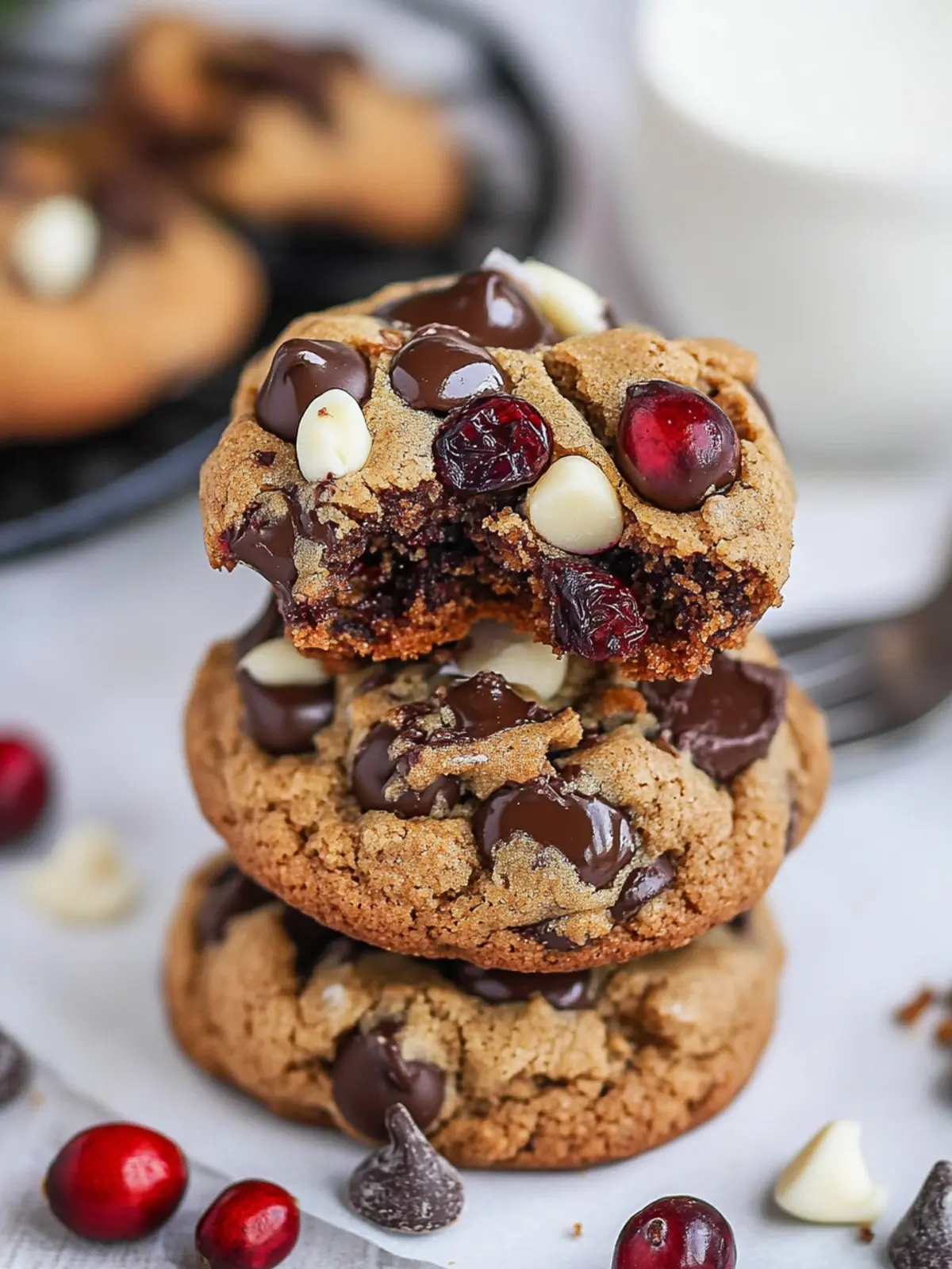 Gluten Free Double Chocolate Chip Cranberry Cookies