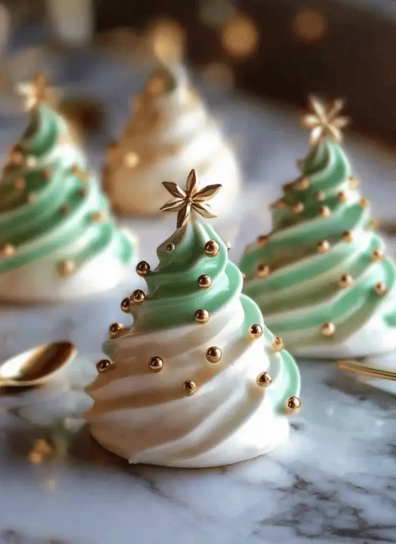 Christmas Tree Meringues Recipe