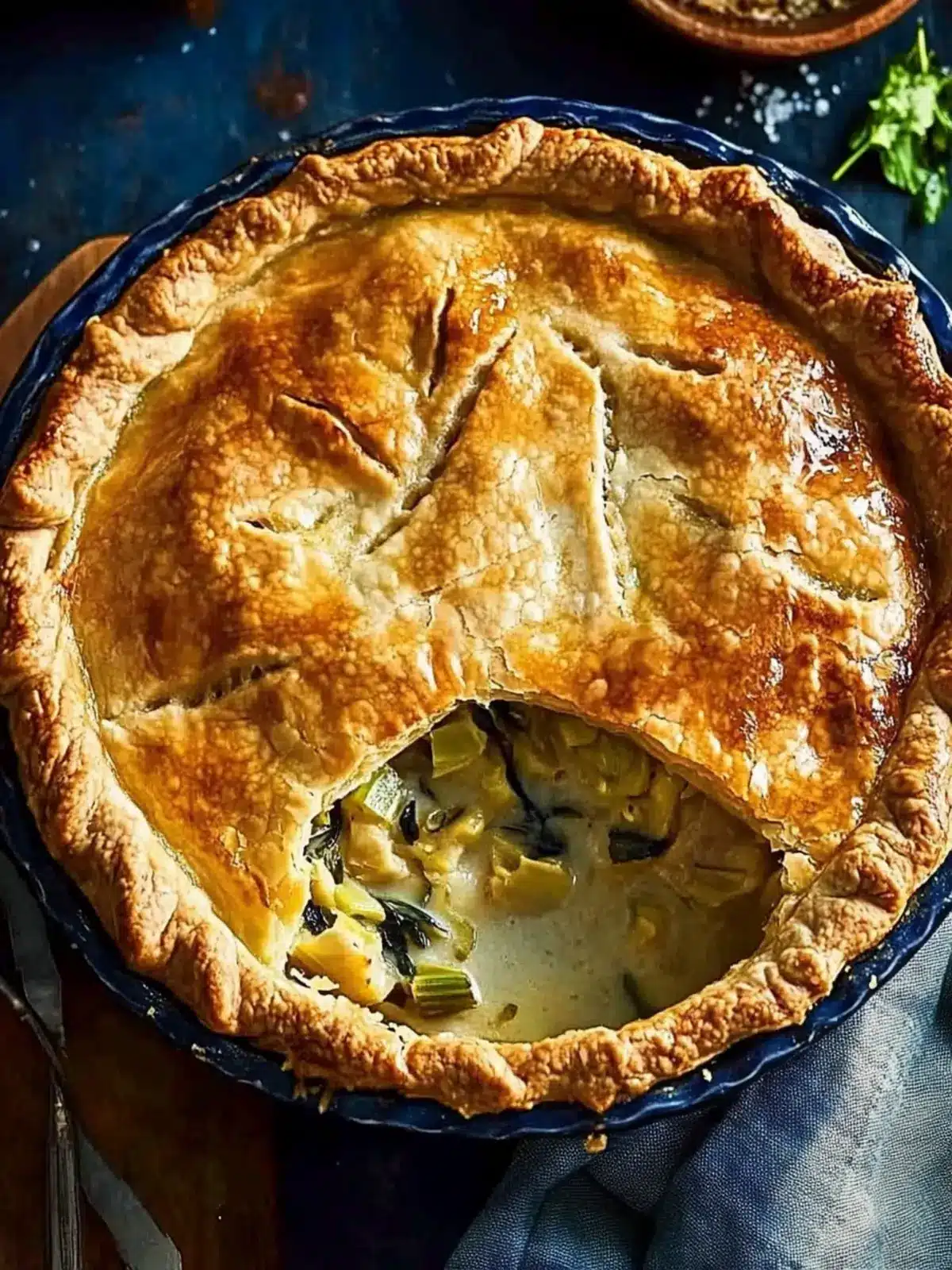 Savory Turkey & Leek Pie: A Cozy Leftover Makeover 5 Turkey & leek pie