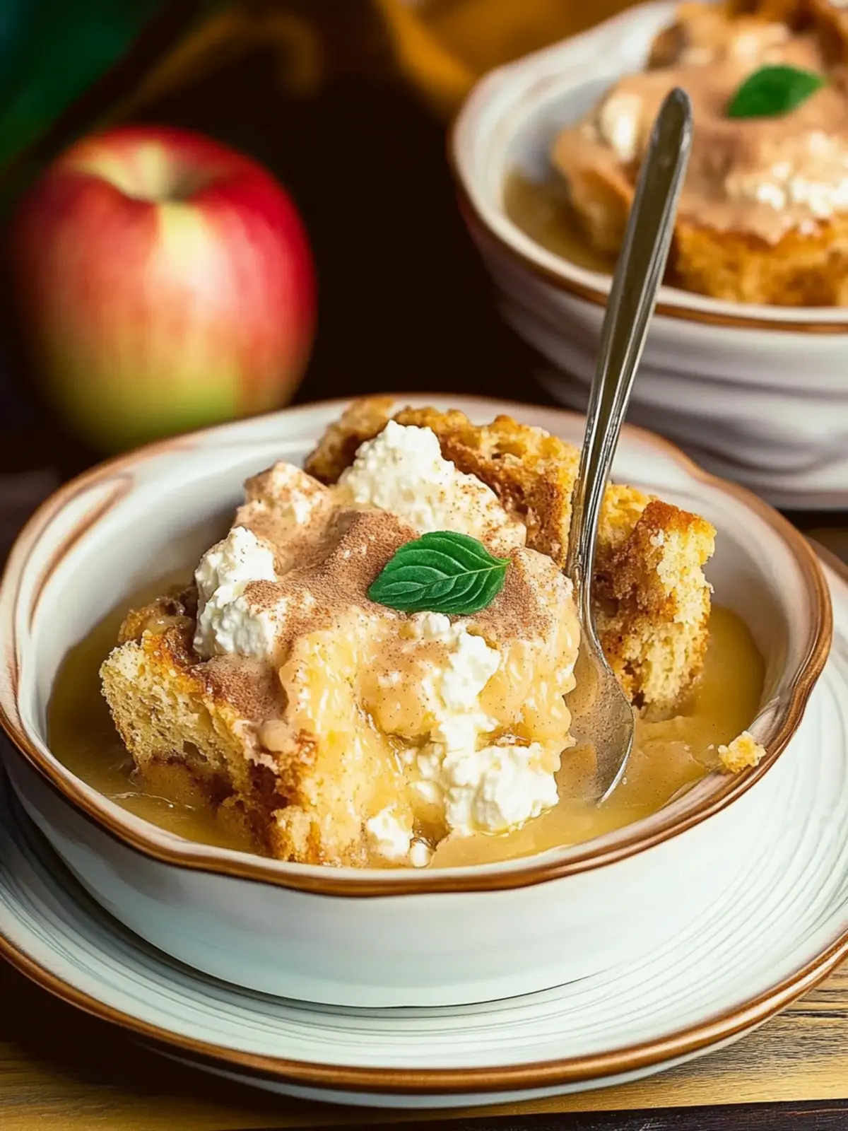 Cinnamon Apple Bread Pudding with Cottage Cheese Custard Bliss 3 Cinnamon Apple Bread Pudding with Cottage Cheese Custard
